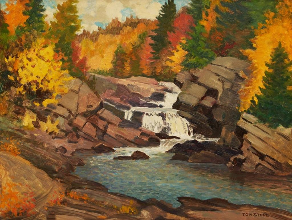 Thomas Albert Stone (1897-1978) - Hog Through Falls, Oxtongue River