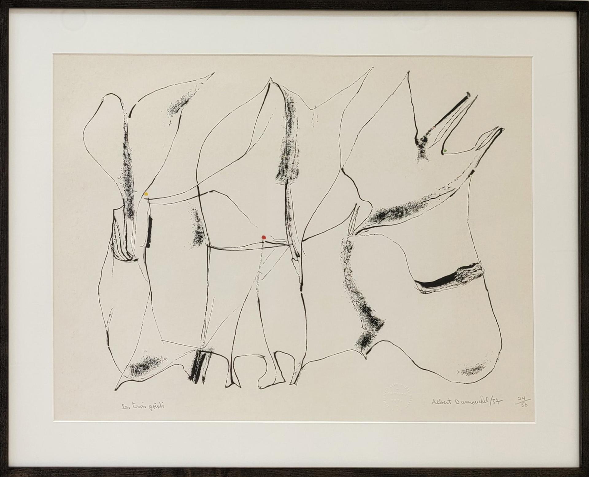 Albert Dumouchel (1916-1971) - Les trois points, 1957