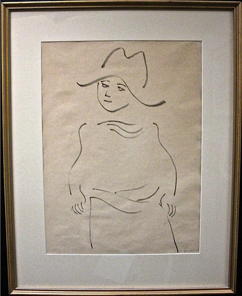 Jack Nichols (1921-2009) - Lady With Hat