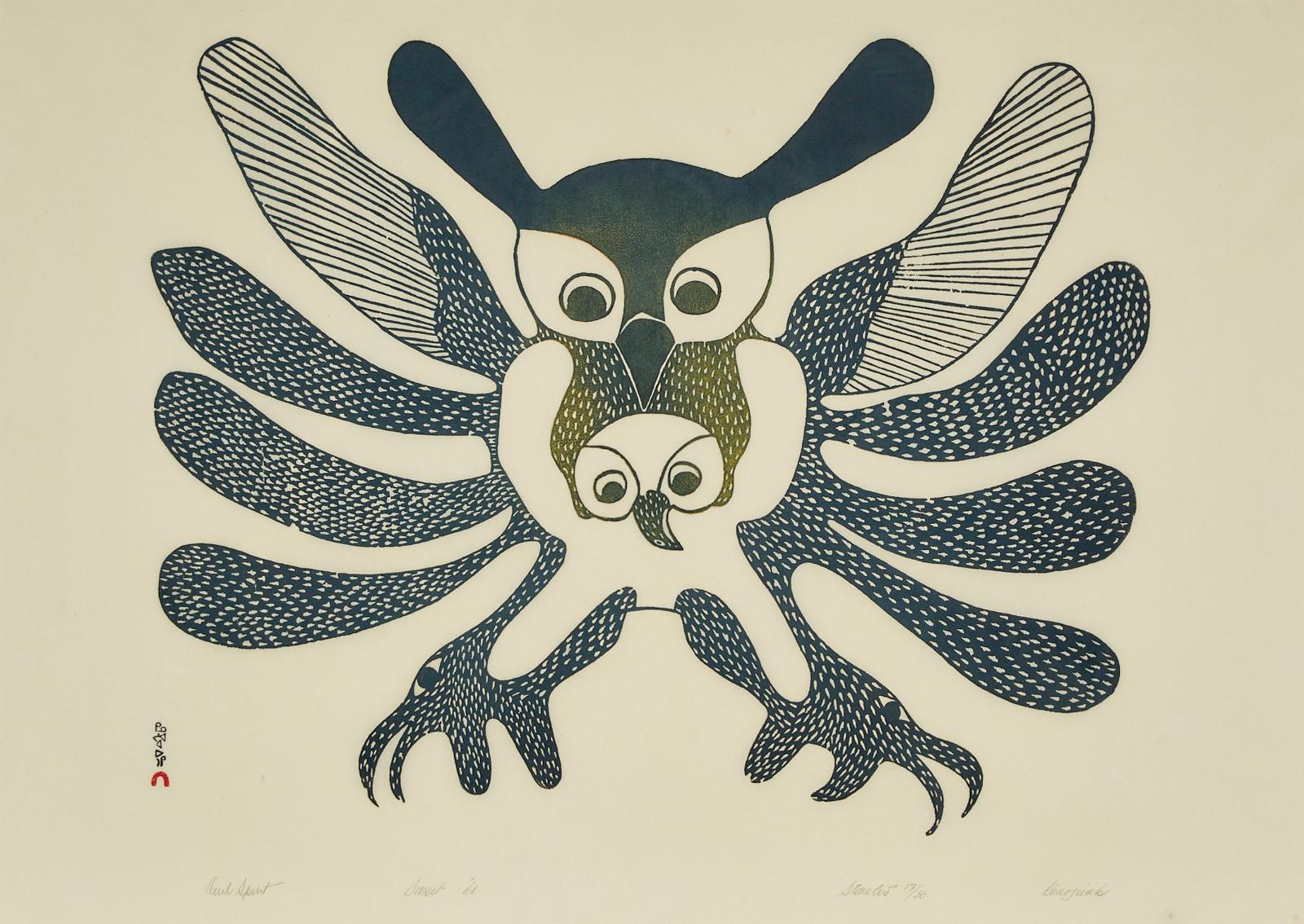 Kenojuak Ashevak (1927-2013) - Owl Spirit