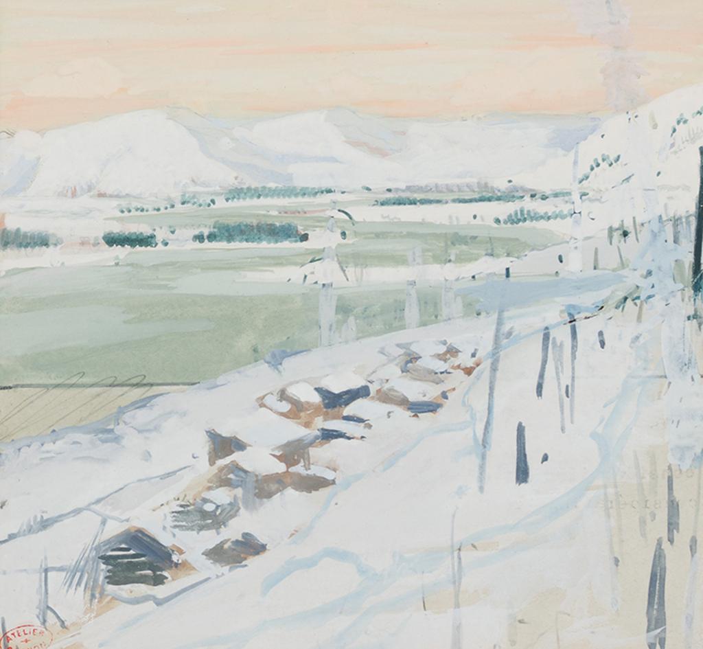 Clarence Alphonse Gagnon (1881-1942) - Log Houses, The Far North