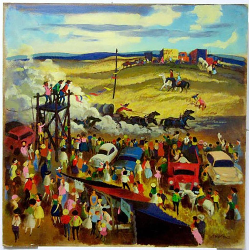William Arthur Winter (1909-1996) - Rodeo - Three Hills Alberta, 1960