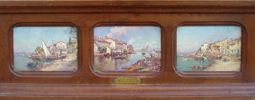 Henry Malfroy (1895-1944) - set of 3 oils on panel