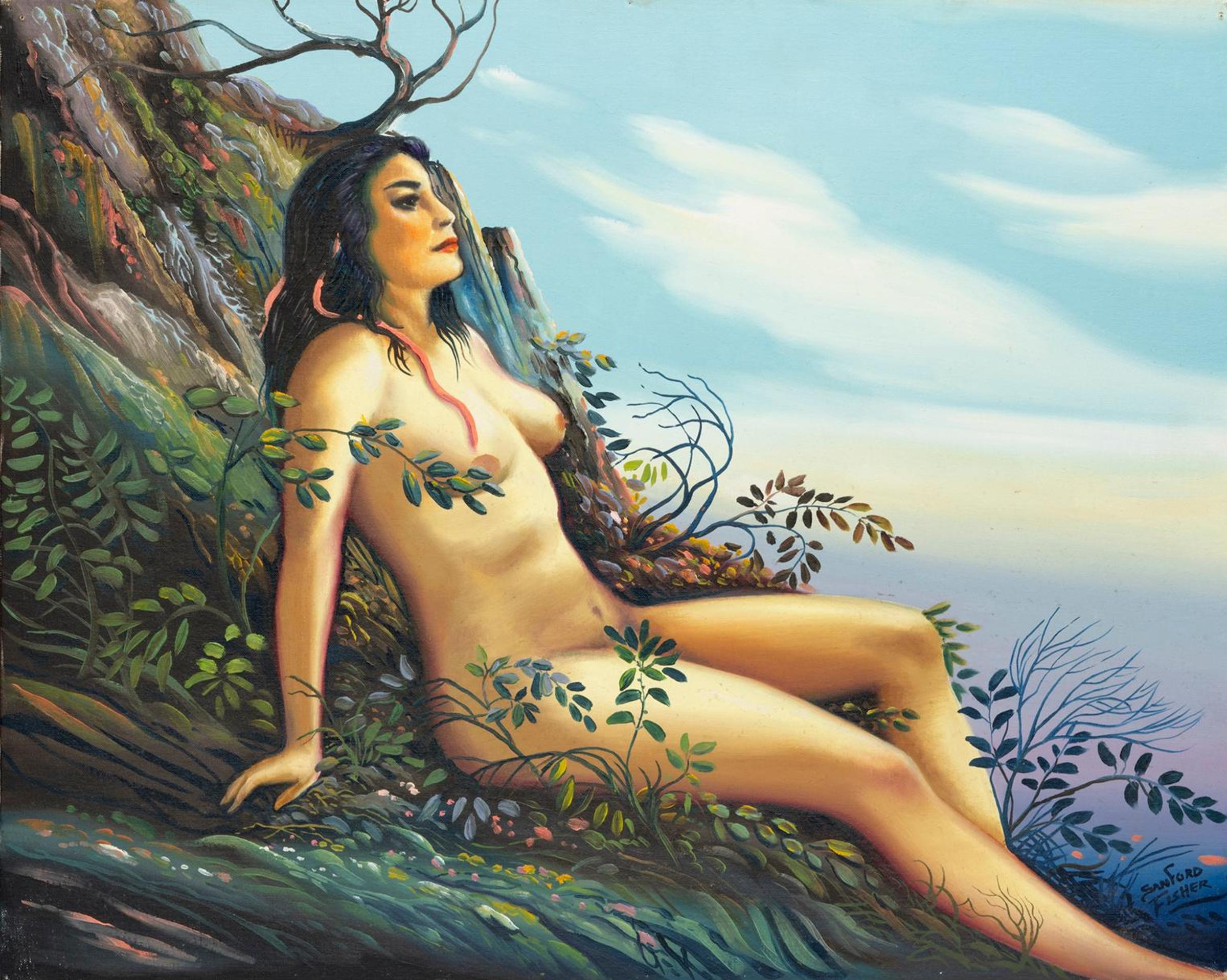 Sanford Fisher (1927-1988) - Nude in Nature