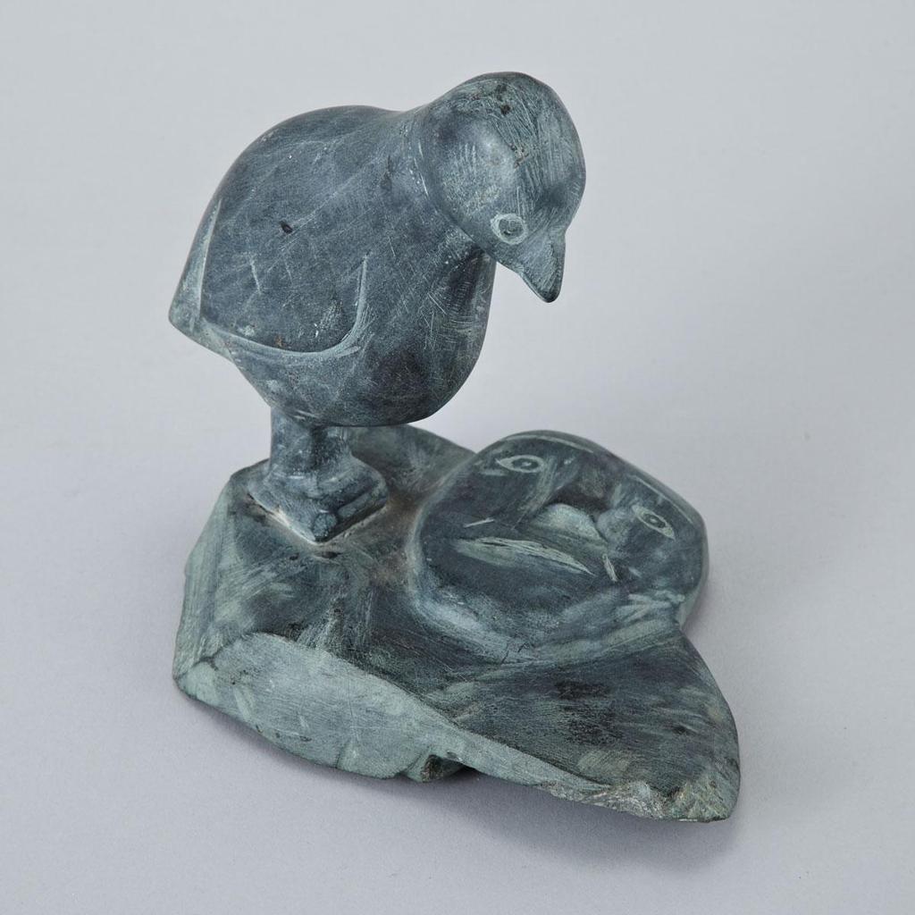 James Tiriganiaq Kalluk (1946) - Bird Overlooking A Face