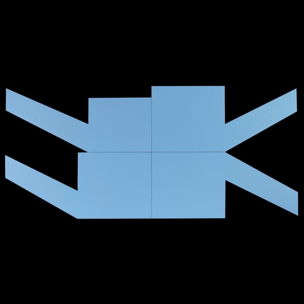 Micah Lexier (1960) - One Of These Things / Commas (Blue X 4), 2003