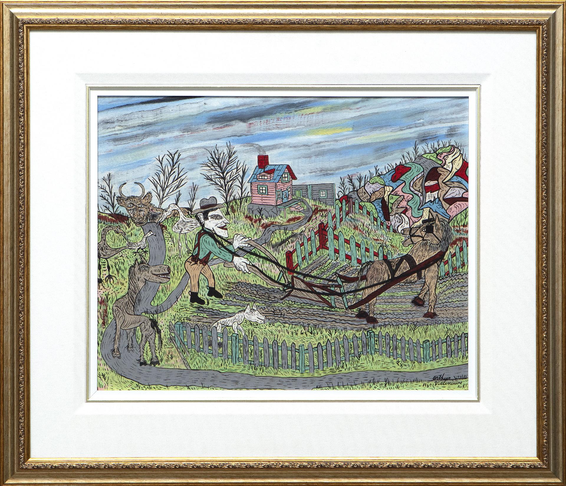 Arthur Villeneuve (1910-1990) - Le laboureur (K 55), 1967