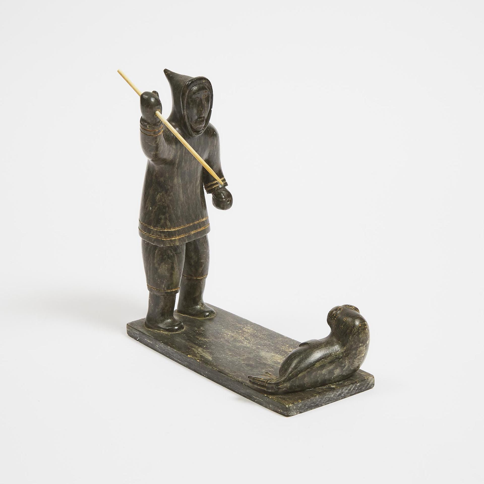 Moses Meeko (1920-1975) - Hunter Harpooning Walrus