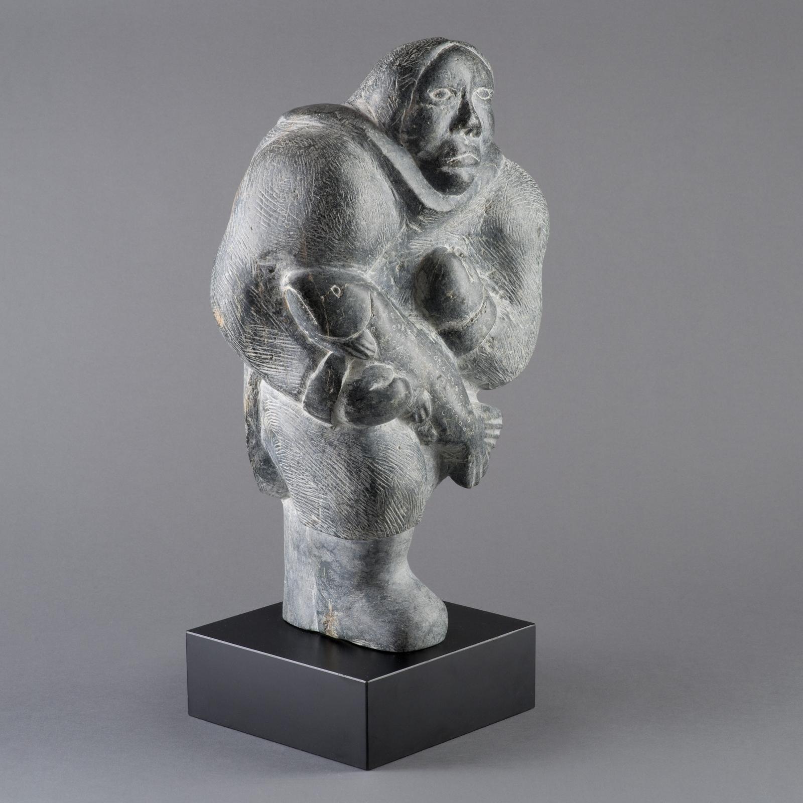 Thomas Sivuraq (1941-1991) - Fisherman Holding Char