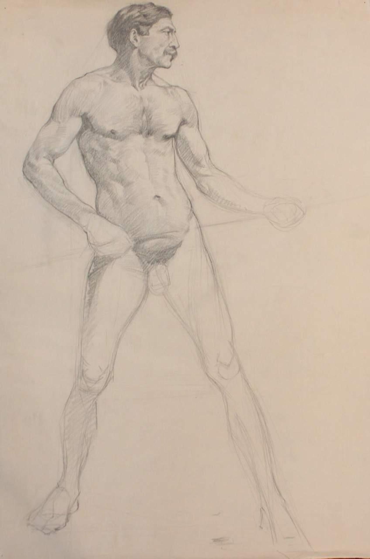 William George Storm Storm (1882-1917) - Three Sketches of Male and Female Nude Figures