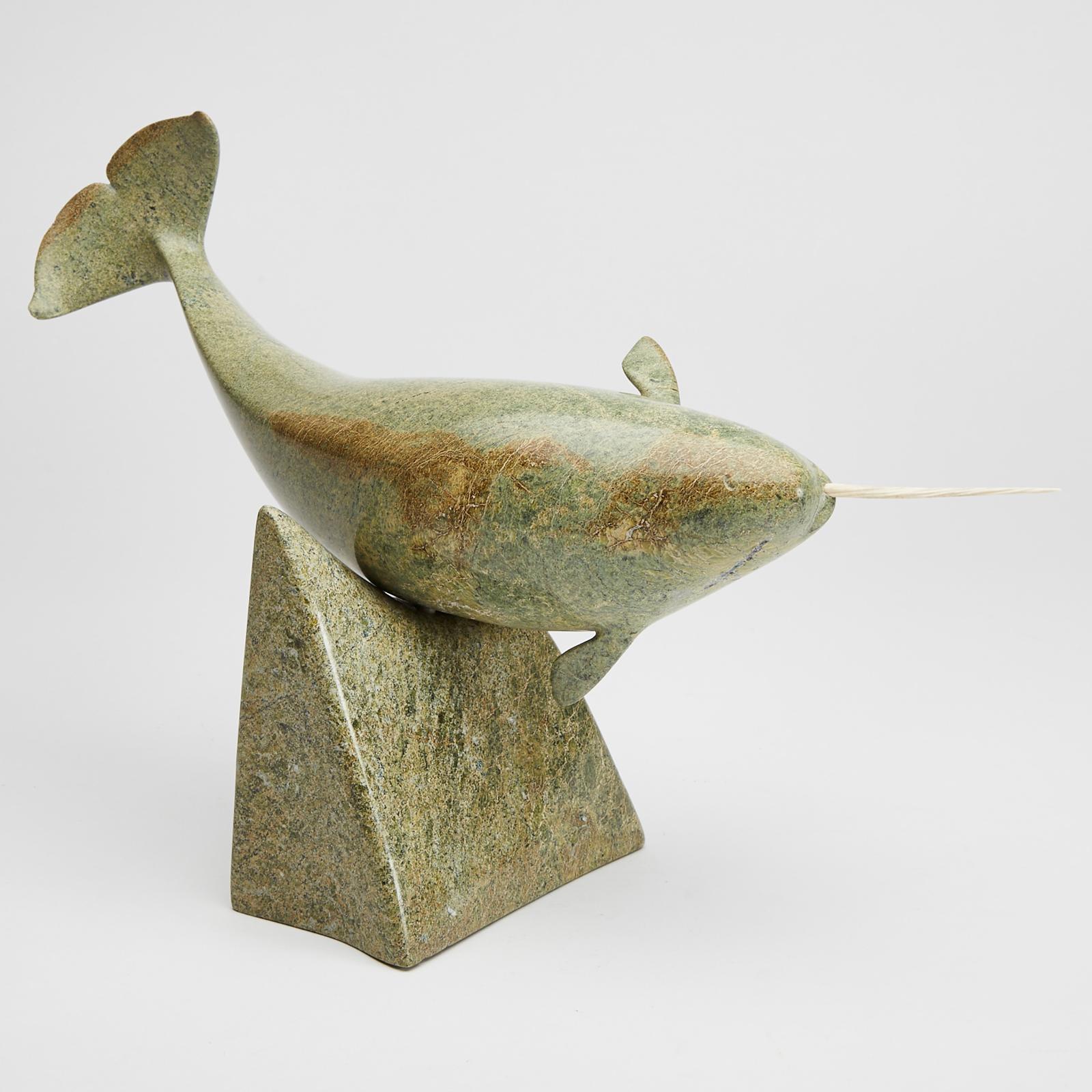 Paul Quviq Malliki (1956) - Swimming Narwhal