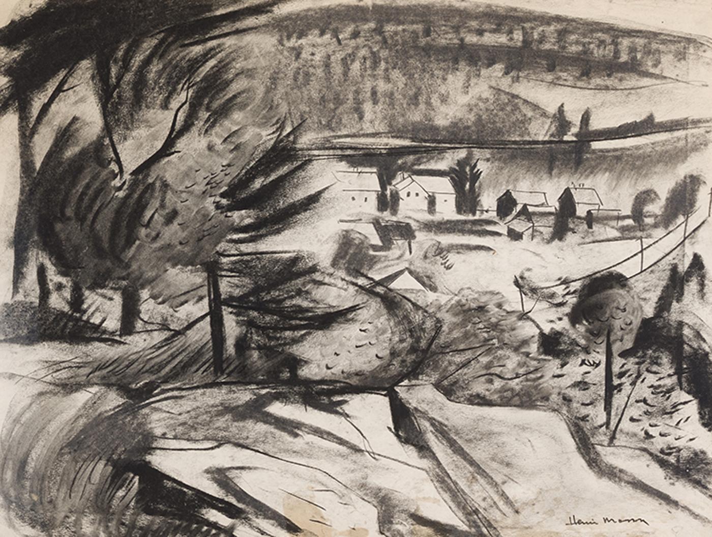 Henri Leopold Masson (1907-1996) - Paysage de campagne