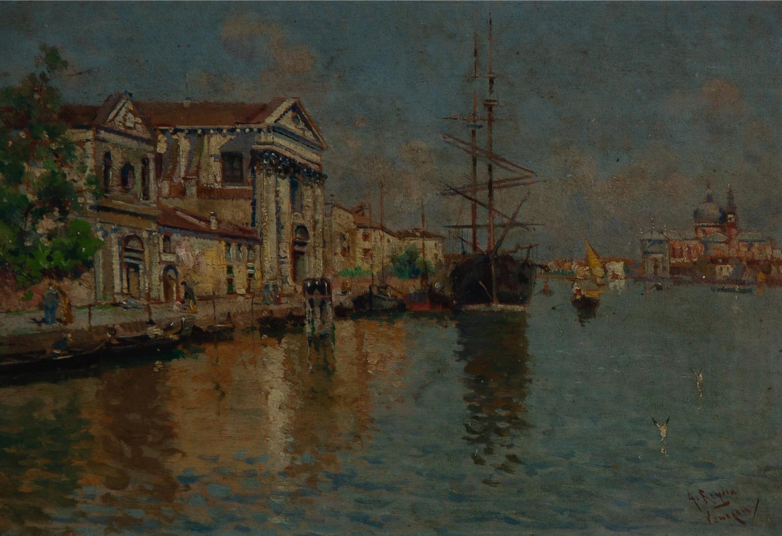 Antonio María de Reyna Manescau (1859-1937) - Chiesa Di Santa Maria Del Rosario With Chiesa Di San Giorgio Maggiore In The Distance