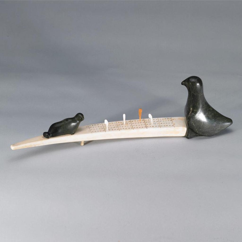 Cain Irqqarqsaq (1944) - Bird And Seal Cribbage Board