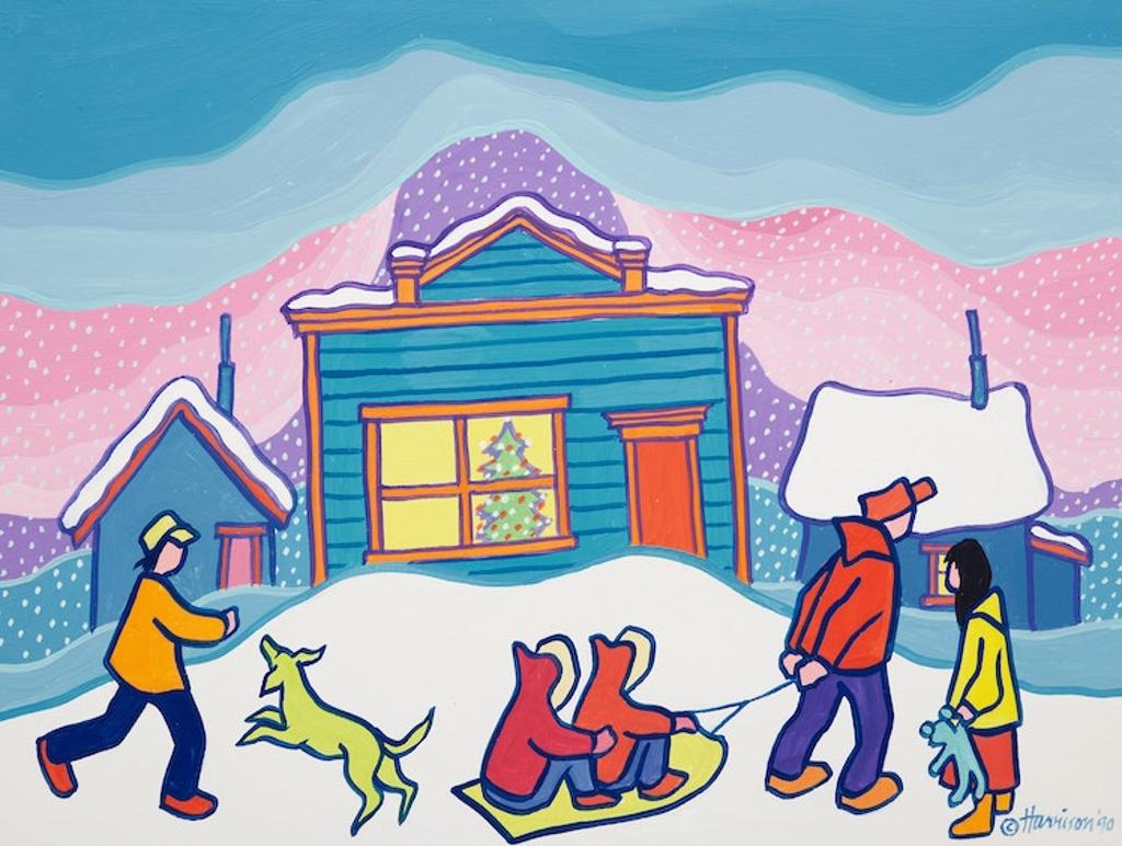 Ted Harrison (1926-2015) - Season of Joy (Design for Christmas Card)