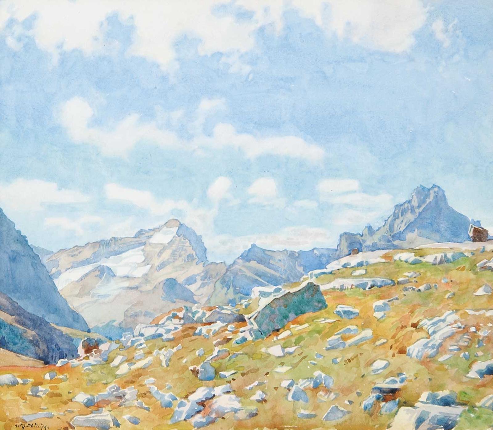 Walter Joseph (W.J.) Phillips (1884-1963) - Untitled - Mount Cathedral and Mount Stephen