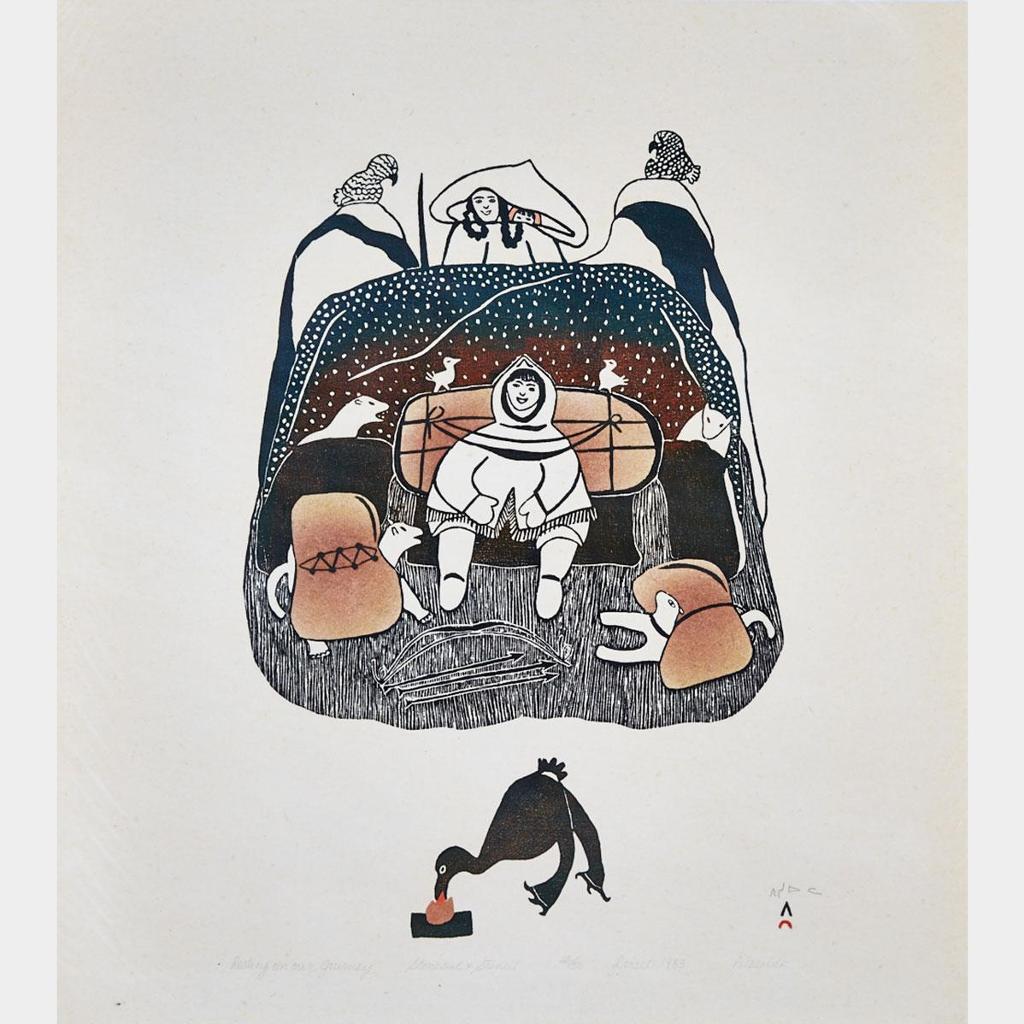 Pitseolak Ashoona (1904-1983) - Resting On Our Journey