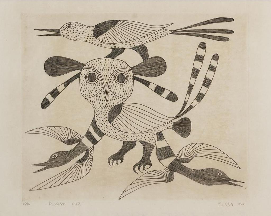 Kenojuak Ashevak (1927-2013) - Birds Of Night