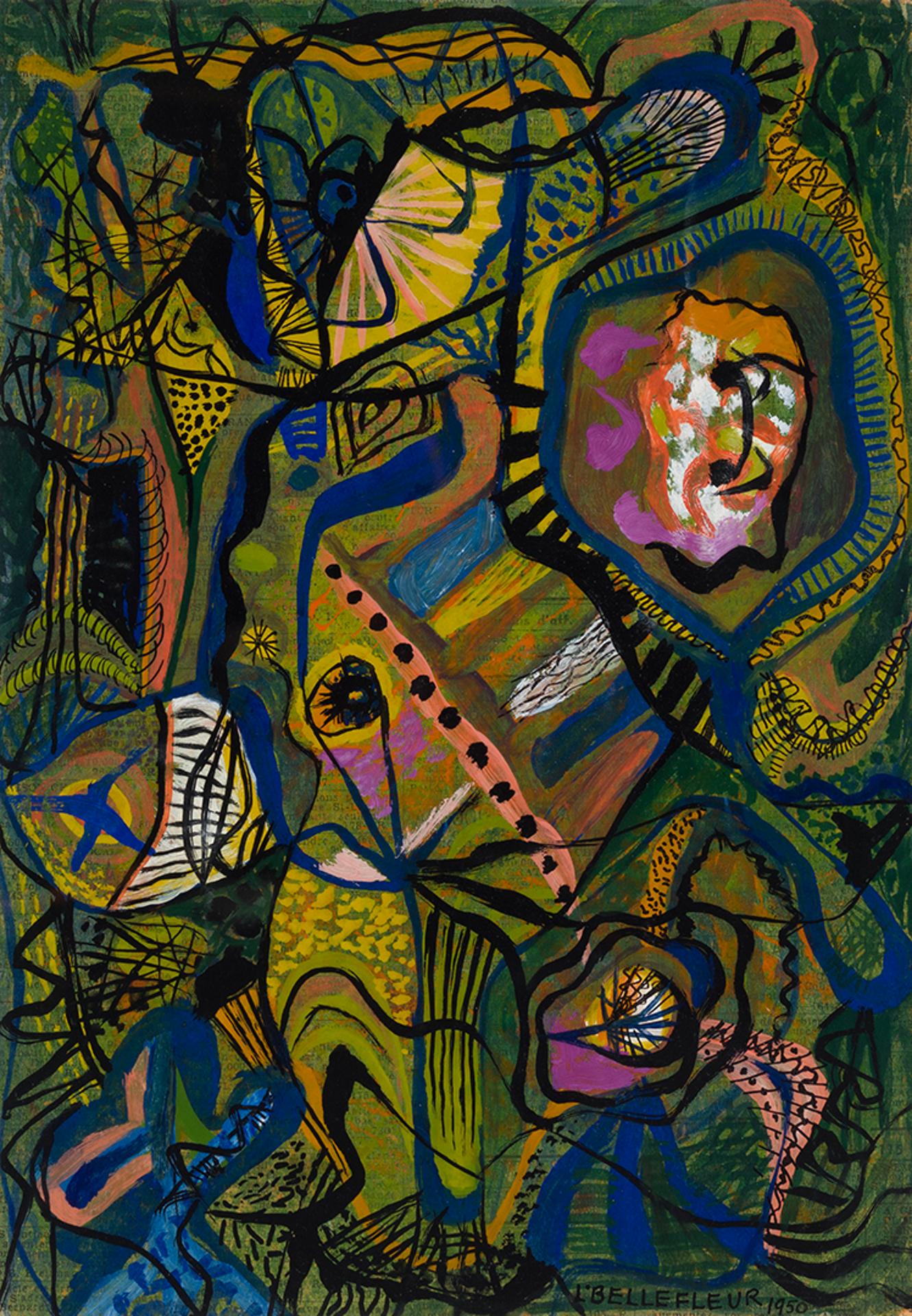 Léon Bellefleur (1910-2007) - Guirlandes de soleils fondants