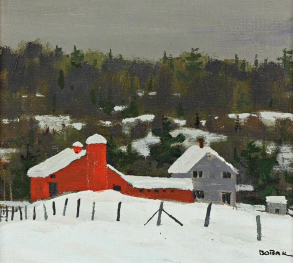 Bruno Joseph Bobak (1923-2012) - Farm at Upper Hainesville