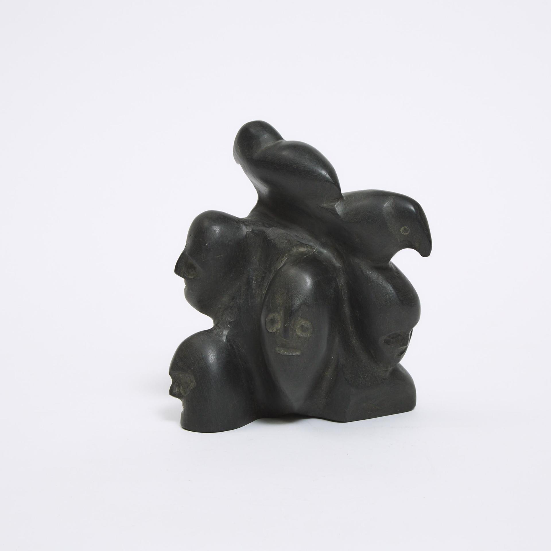 Tuna Iquliq (1935-2015) - Faces And Birds Composition