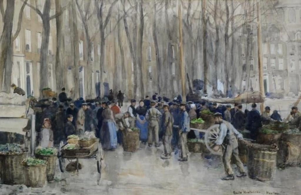 Emile Hoeterickx (1853-1930) - Haarlem market
