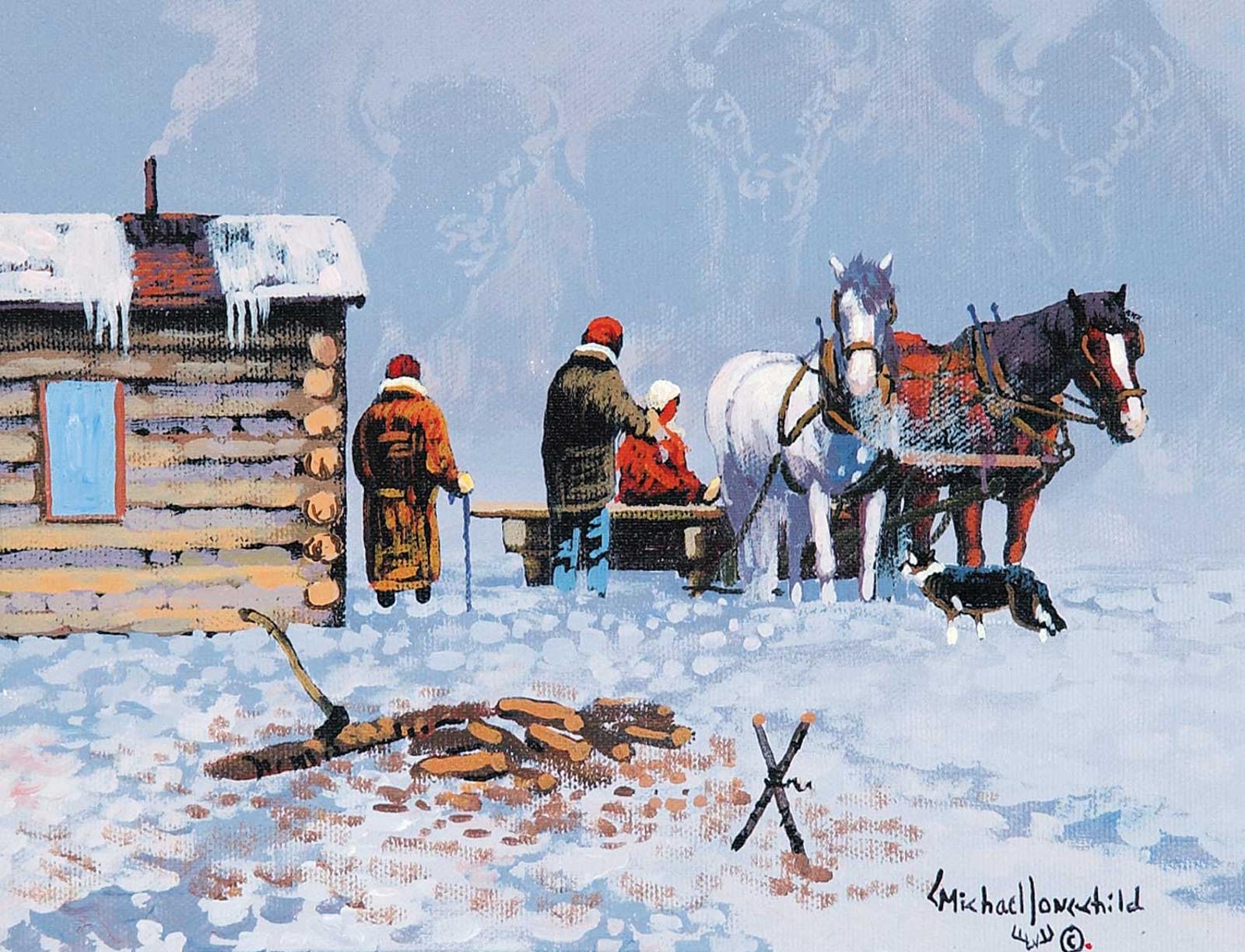 Michael Lonechild (1955) - The Wise Old Ladies Going for a Ride