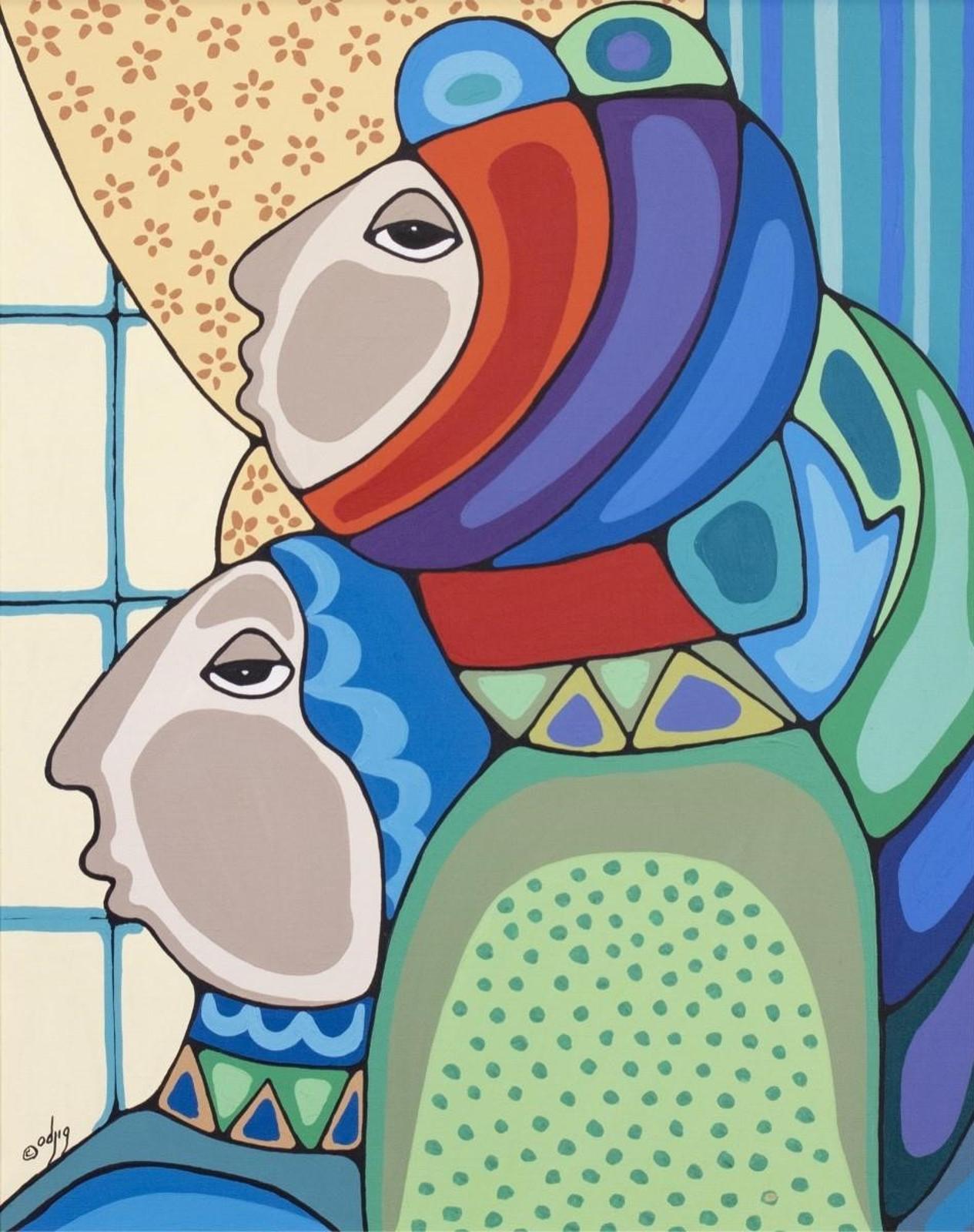 Daphne Odjig (1919-2016) - MOTHER AND CHILD; late 1980s