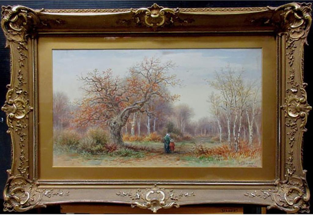 Frederick Arthur Verner (1836-1928) - Mother And Child On A Wooded Path