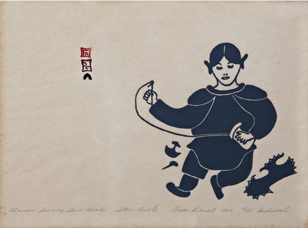 Mary Ashevak Ezekiel (1932) - Woman Sewing Skin Boots
