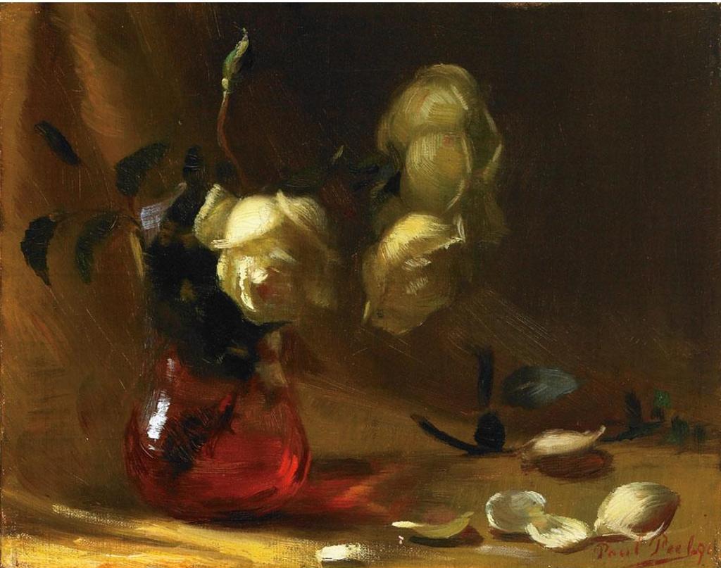 Paul Peel (1860-1892) - Still Life With Yellow Roses