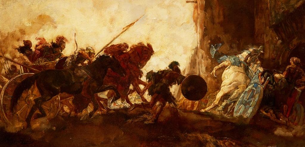 Johannes Hendricus Jurres (1875-1946) - Roman Battle Scene