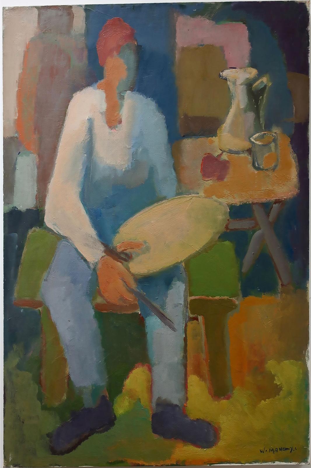 Wadie El Mahdy (1921-2001) - Untitled (Artist At Work)