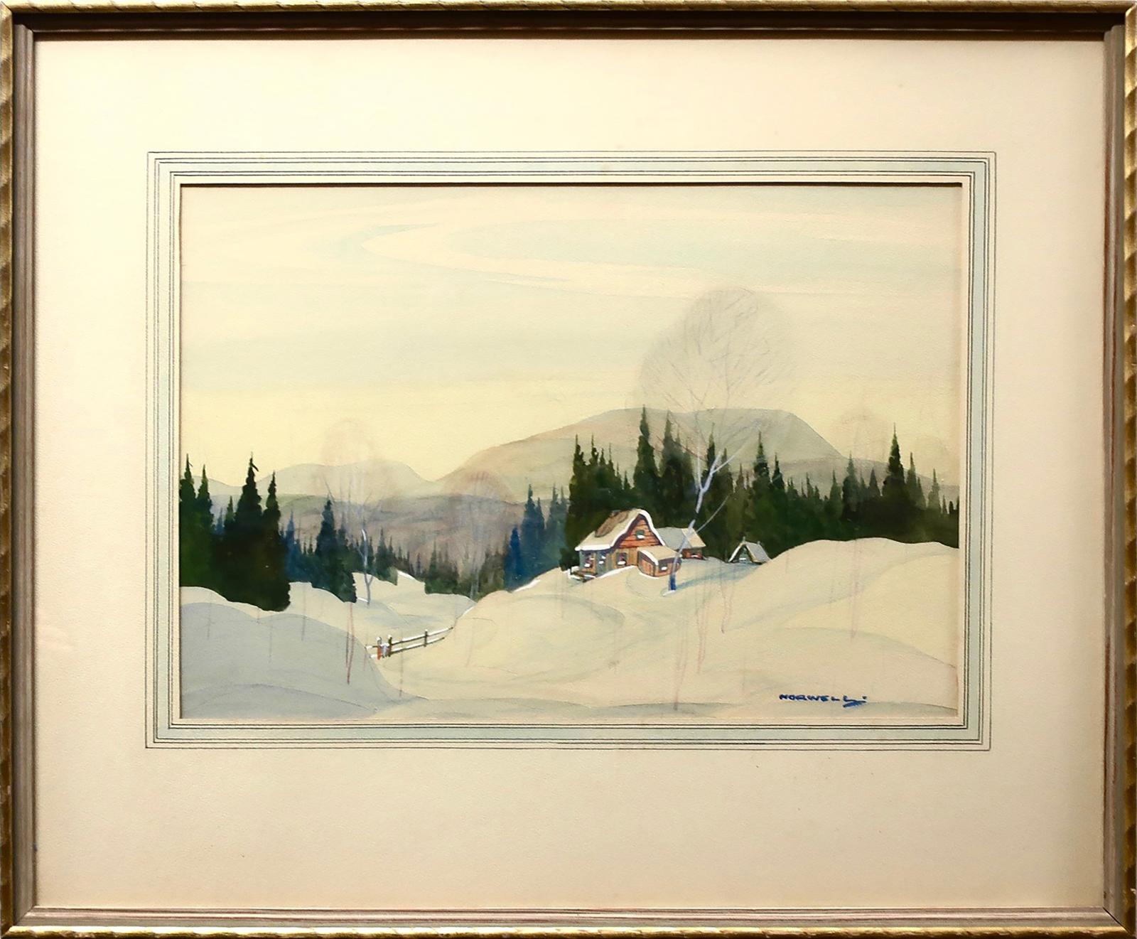 Graham Norble Norwell (1901-1967) - Snow Covered Cabins - Laurentians