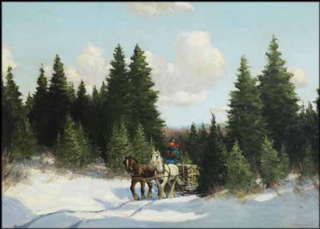 Frederick Simpson Coburn (1871-1960) - Hauling Logs in Winter