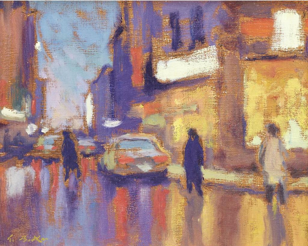 Antoine Bittar (1957) - Wet Evening, Montreal