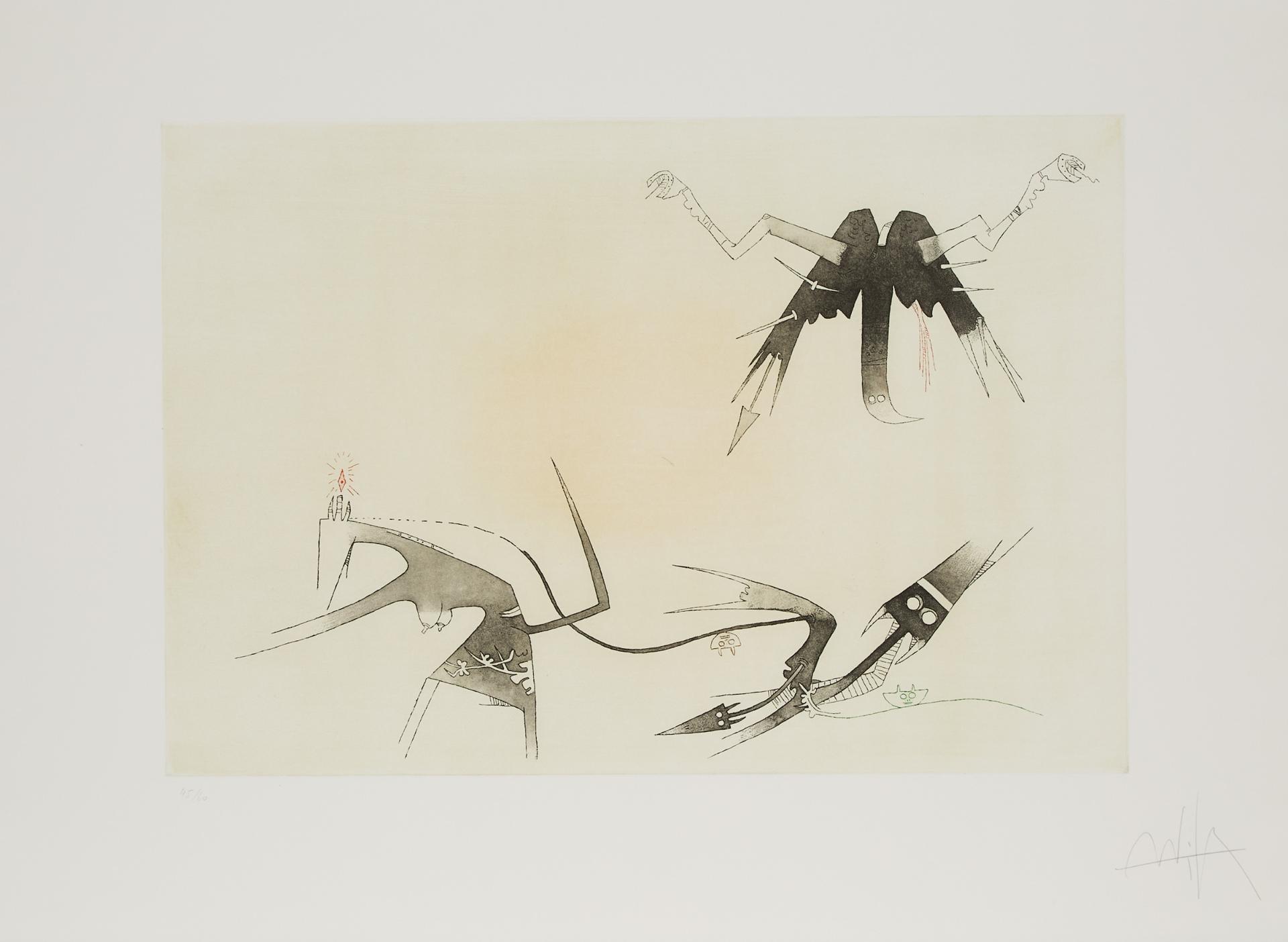 Wifredo Lam (1902-1982) - Contre Une Maison Sèche, 1974