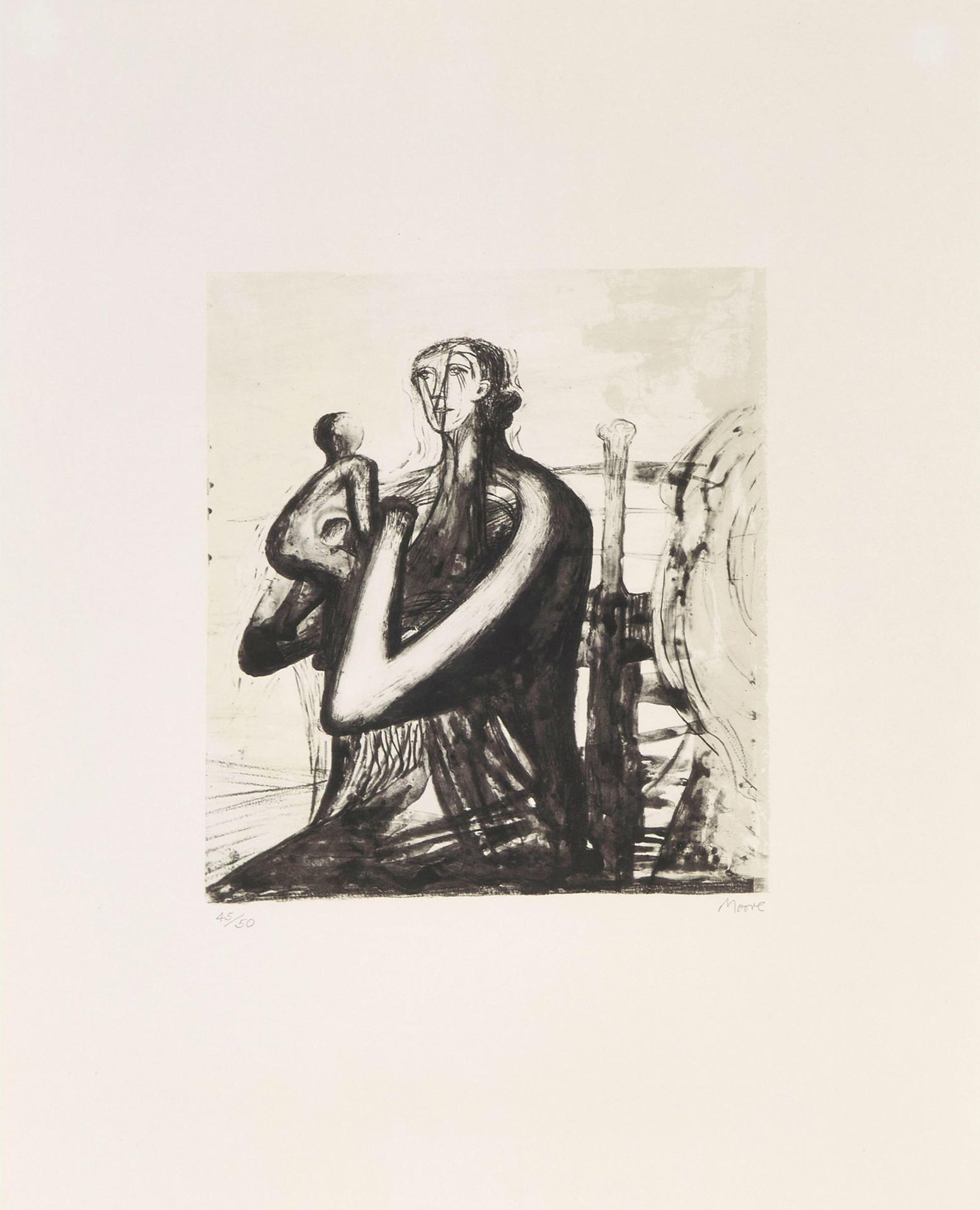 Henry Spencer Moore (1898-1986) - MOTHER AND CHILD, 1976-1977 [C. 431]