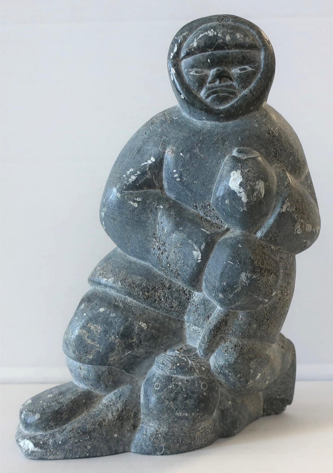 Timothy Nayoumealook (1943) - Hunter With Seal
