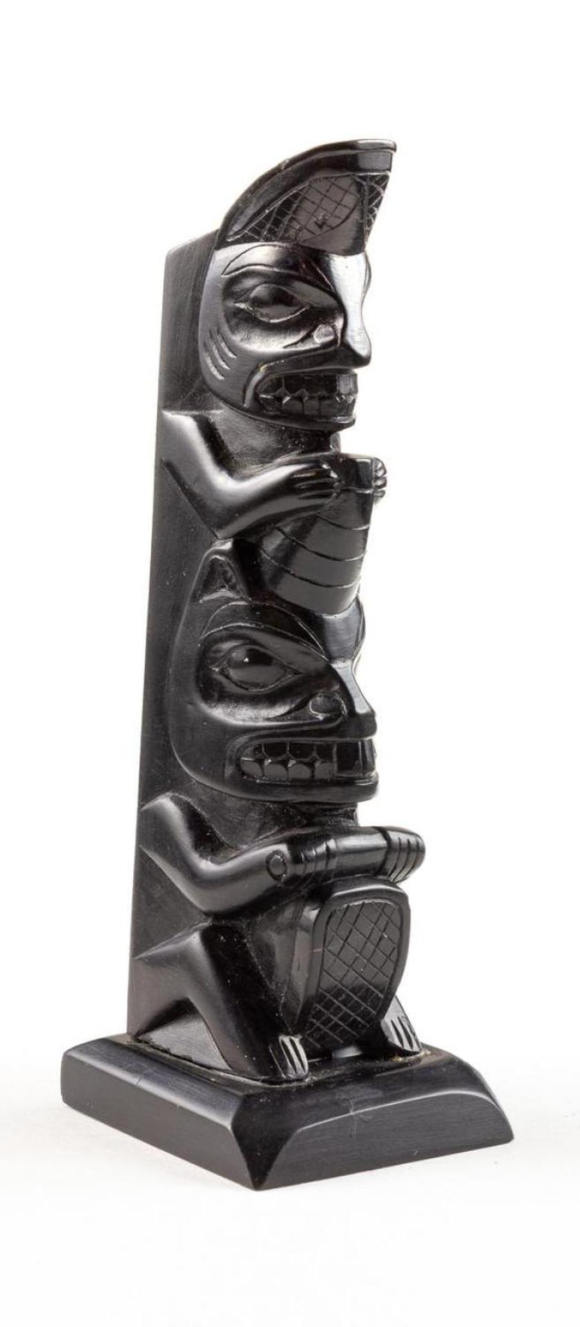 Robert Charles Davidson (1923) - a carved argillite totem pole
