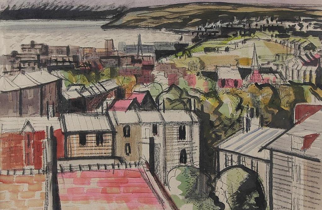 Henry George Glyde (1906-1998) - Untitled- Coastal Town