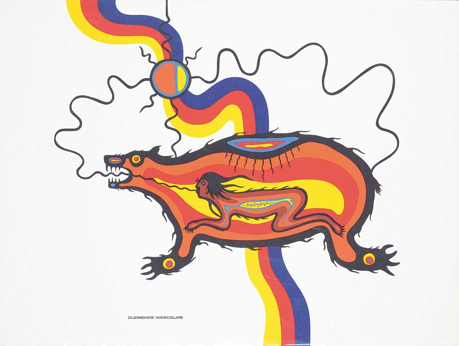 Clemence Wescoupe (1951-2018) - Untitled - Man in Bear