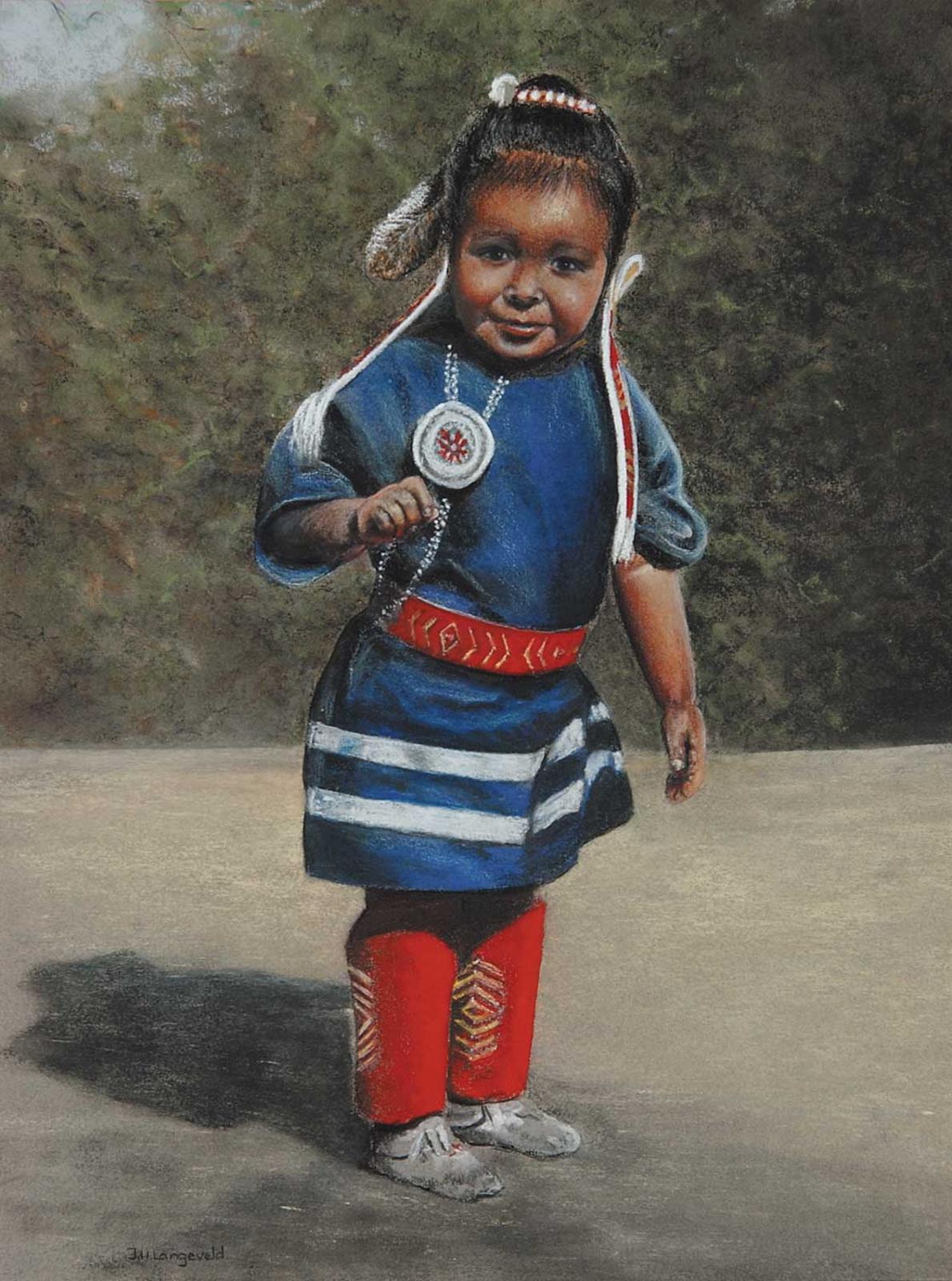 John H. Langeveld - Standing Little Girl, Bonnie, Blackfoot