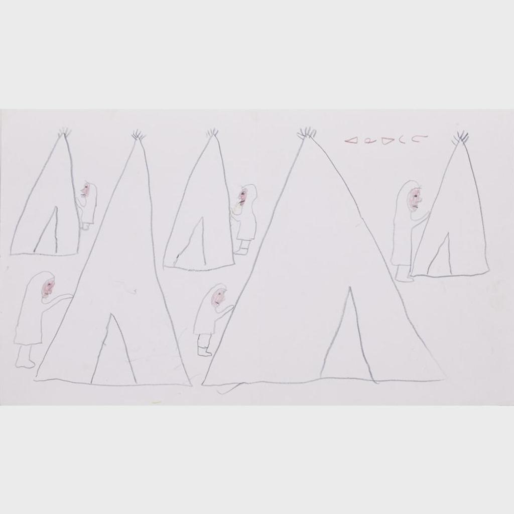 Luke Anowtalik (1932-2006) - Each Untitled (Building Summer Tents; Hunting By Komatik With Drum Dancers)