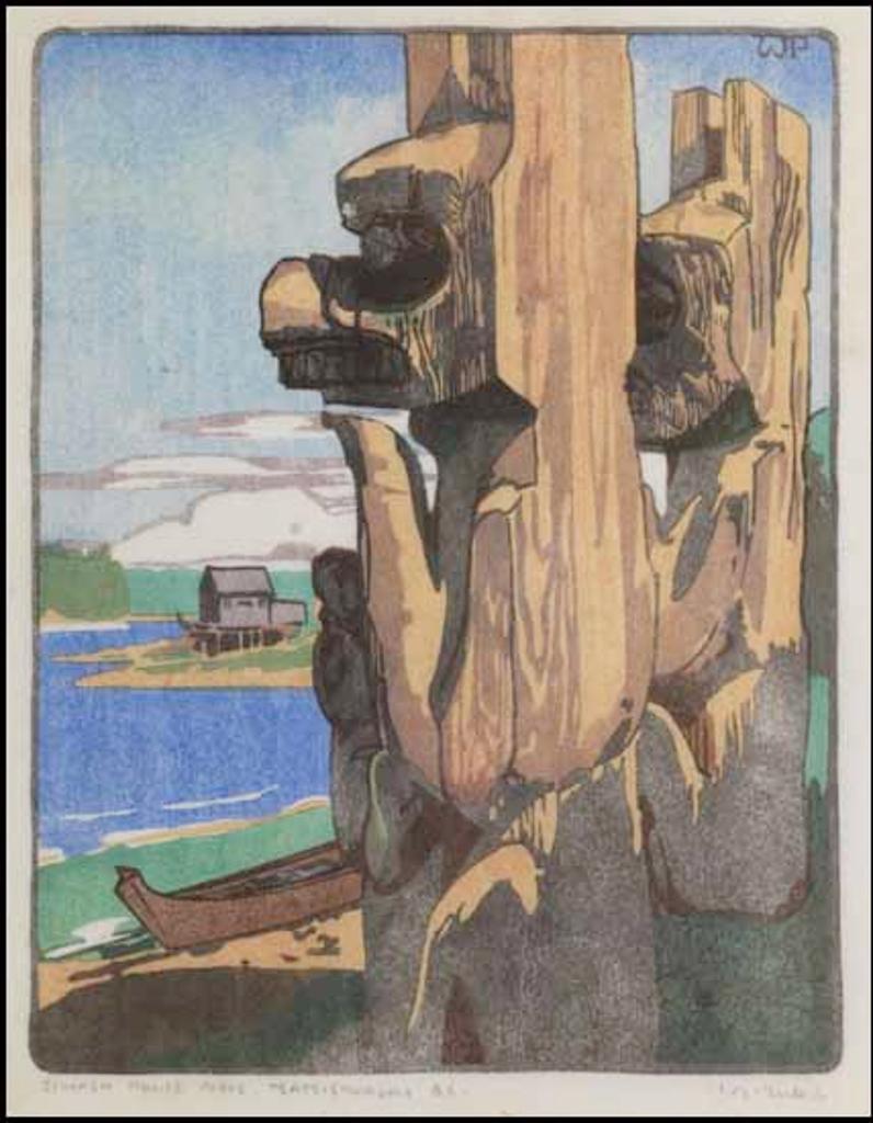 Walter Joseph (W.J.) Phillips (1884-1963) - Siwash House Posts, Tsatsisnukomi, BC