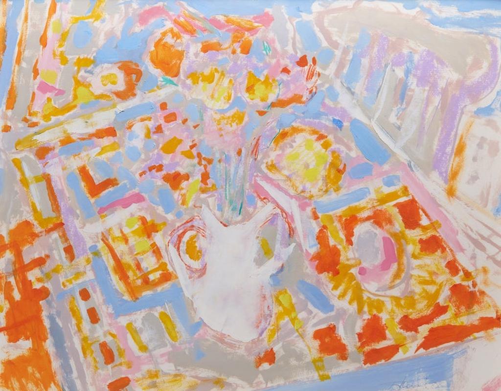 Peter (Alfred) Harris (1932-1993) - The White Vase with Colourful Bouquet