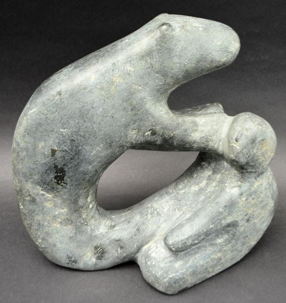 Andy Aulatjut (1912-1992) - Polar Bear and Inuk