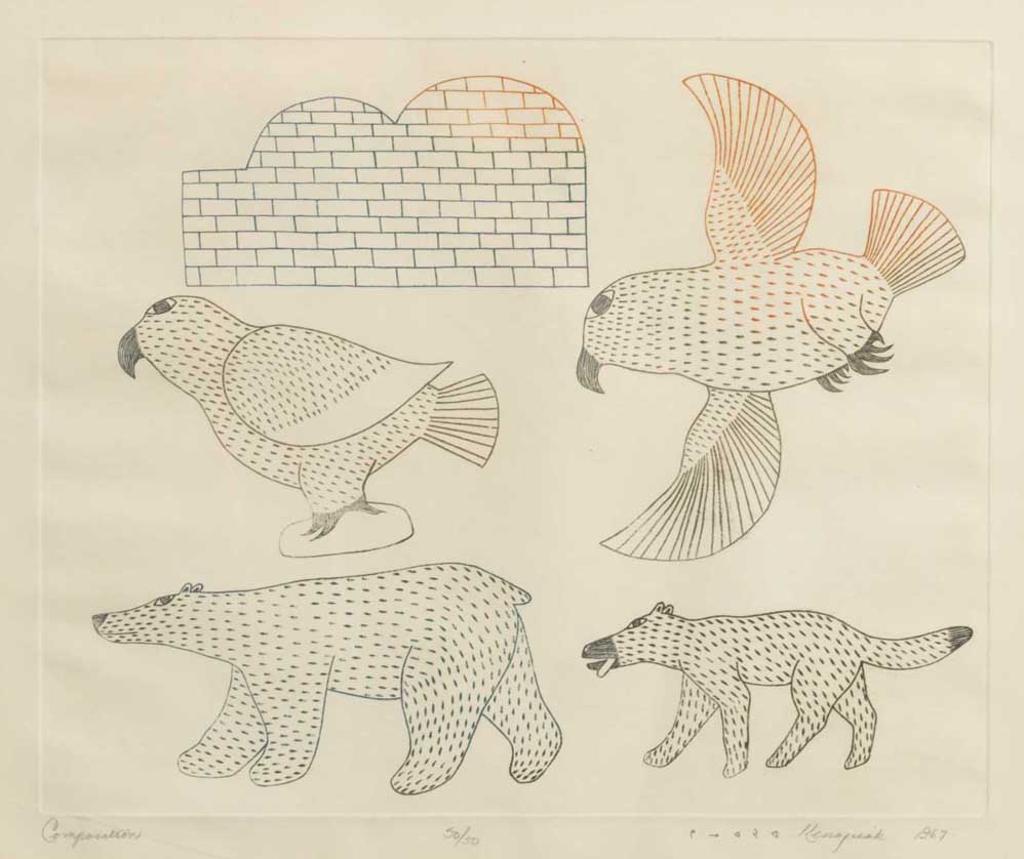 Kenojuak Ashevak (1927-2013) - Composition