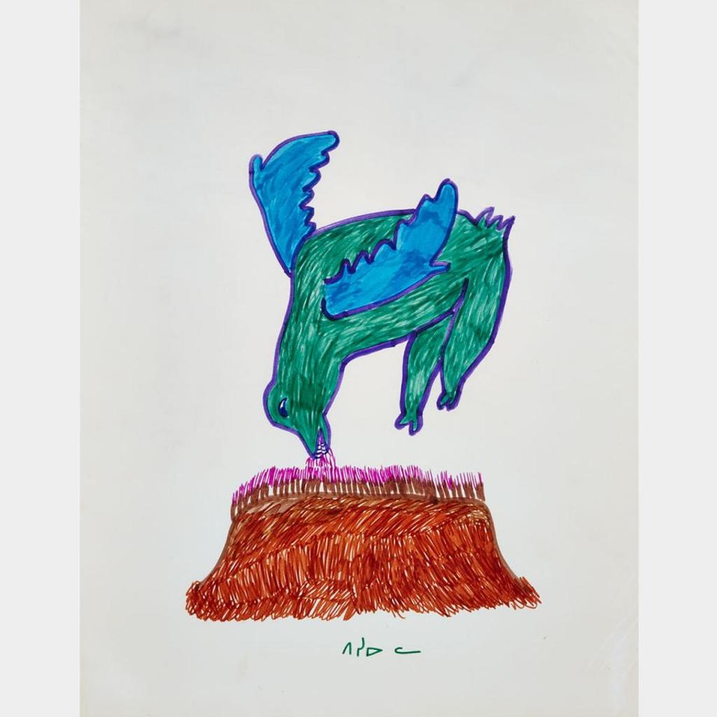 Pitseolak Ashoona (1904-1983) - Untitled (Feeding Bird)