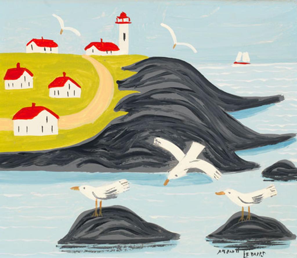 Maud Kathleen Lewis (1903-1970) - Seashore, Nova Scotia